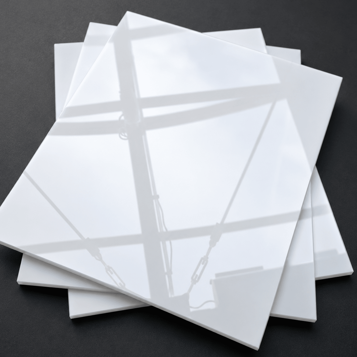 Restpartij rechthoeken 6mm wit acrylaat (50st) - Laser Cut Supply